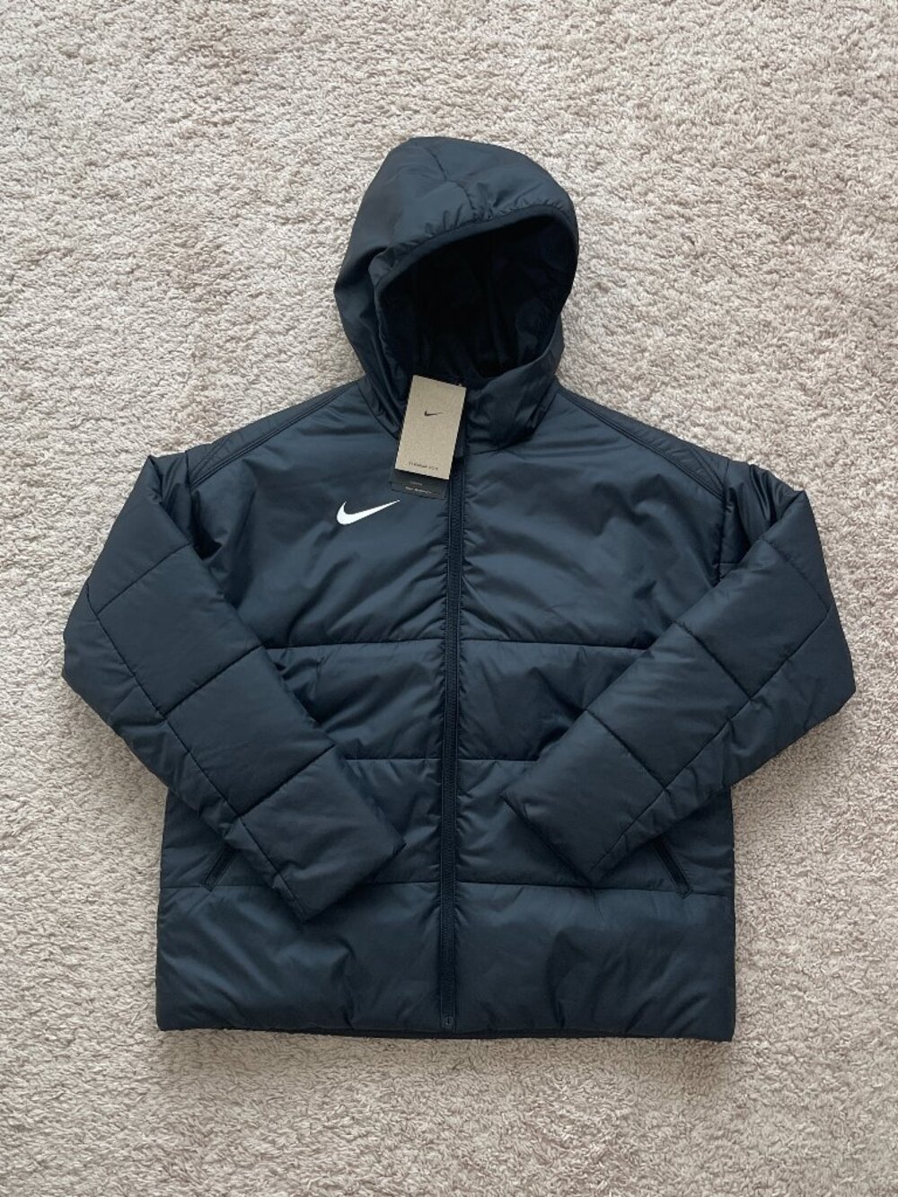 Women's Nike Therma-FIT Academy Pro 24 Puffer Jacket Black White Size XS